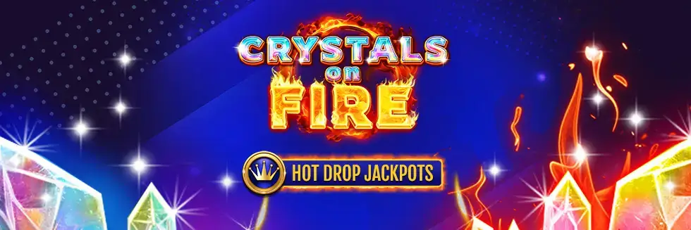 Dodge the lava as the goddess leads you to untold riches in Crystals on Fire Hot Drop Jackpot. Play at Joe Fortune and enjoy five Jackpots, a Bonus game, and a 6,100x max win!