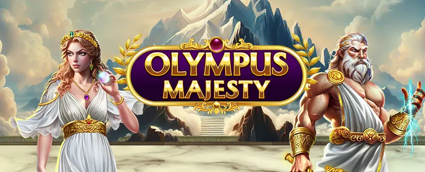 Now’s your chance to win your share of Ancient Greek riches! Olympus Majesty has a huge 7x7 cascading reel grid, Multipliers, random wilds, and more!