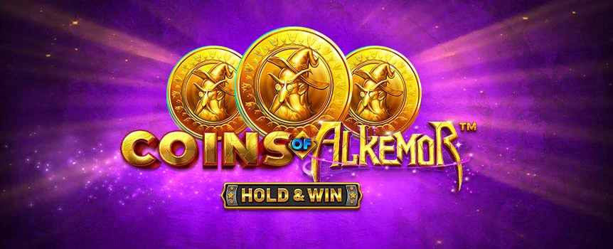 Embark on a quest filled with arcane Bonuses and Treasures aplenty in Coins of Alkemor – Hold & Win.